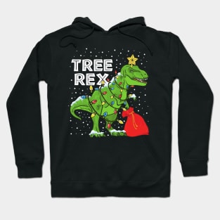 Tree Rex Christmas Dinosaur gift Hoodie